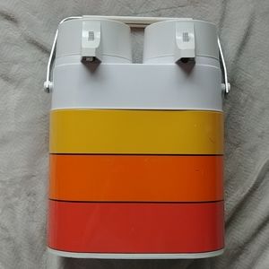 Vintage 60s 70s Twin Airpot hot cold dual thermos Japan